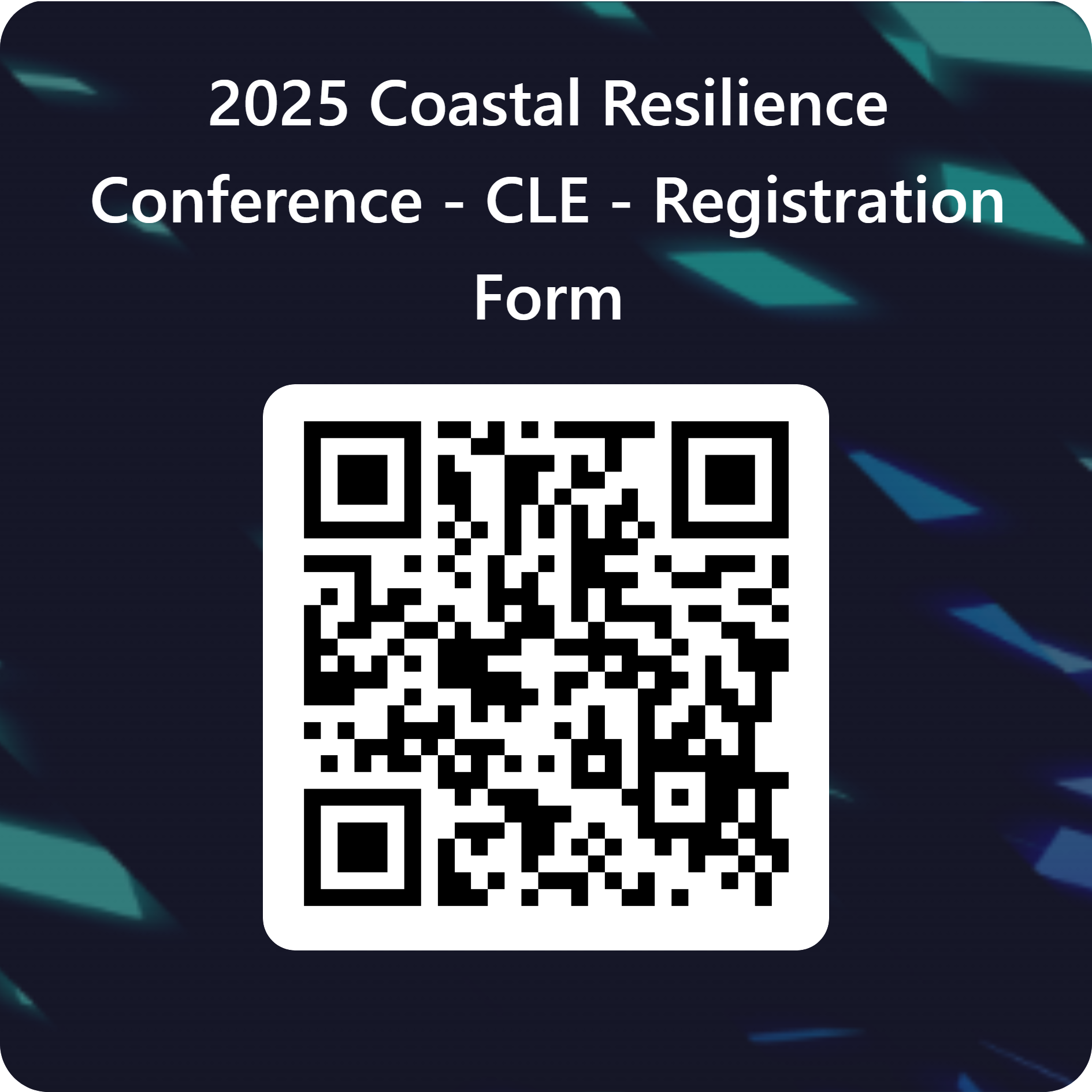 qr code for 2025 coastal resilience conference registratoin