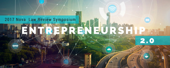 2017 NLR Symposium banner with a photograph of a city skyline and freeway