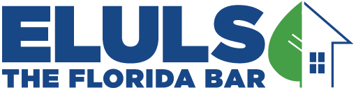 Logo of ELULS The Florida Bar in blue lettering on a white background