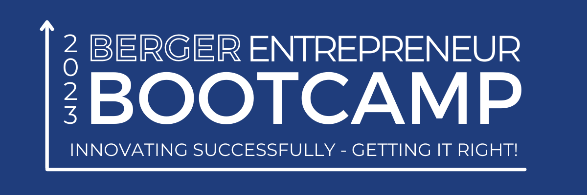 2023 Berger Entrepreneur Bootcamp banner