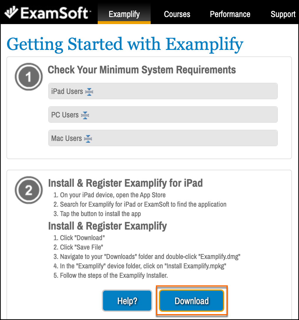 Where to find the Download button in the Legacy Portal